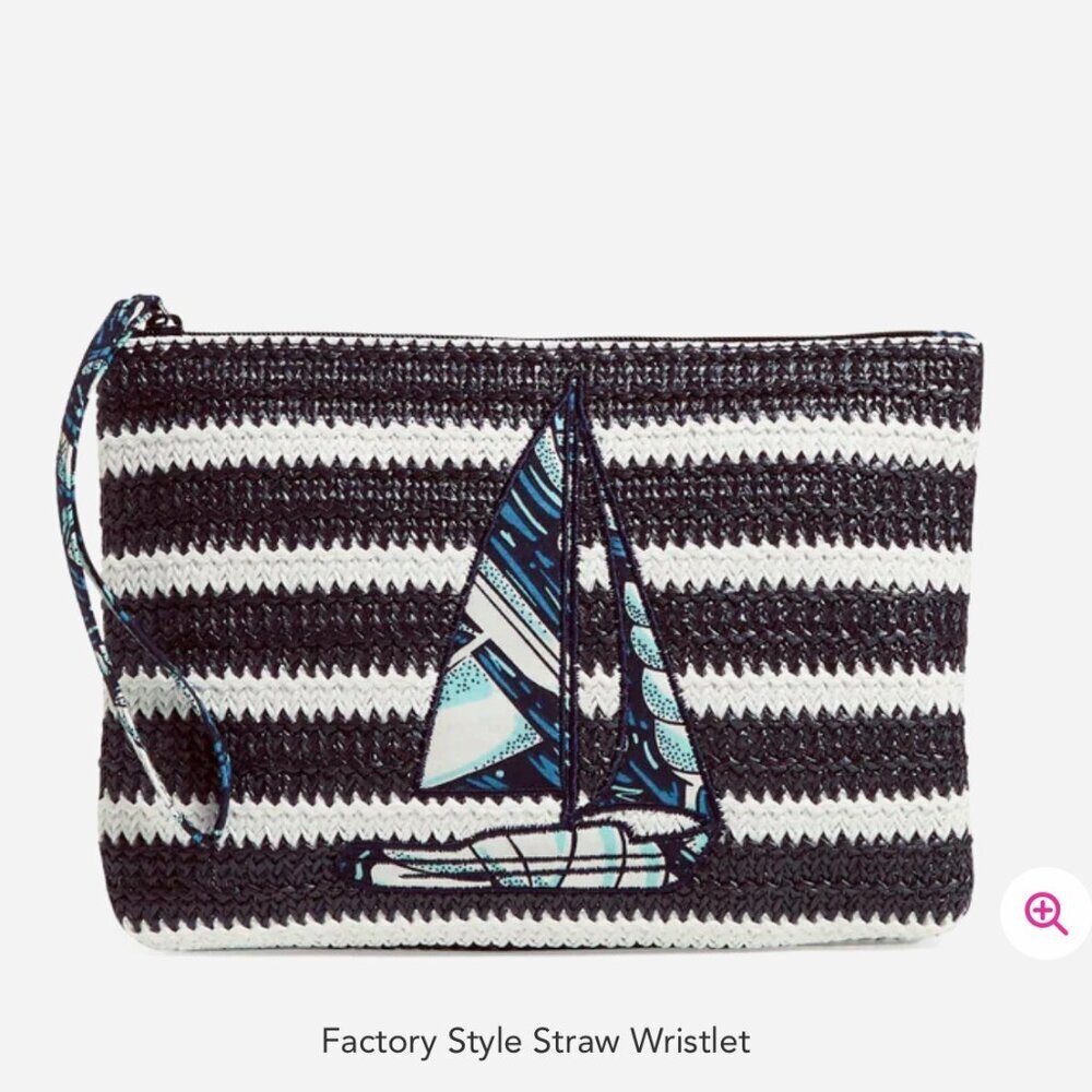 Vera Bradley Straw Wristlet Shore Enough NWT
